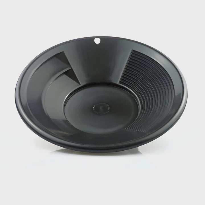 10" Dual Riffle Gold Pan - Black
