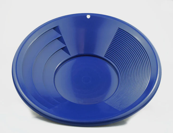 14" Dual Riffle Gold Pan - Blue