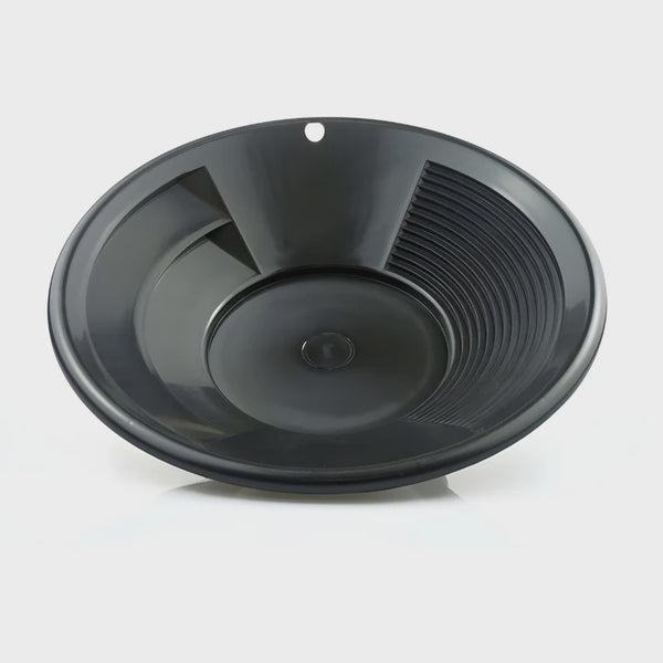 10" Dual Riffle Gold Pan - Black