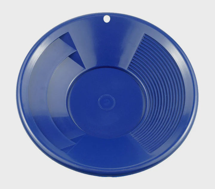 10" Dual Riffle Gold Pan - Blue