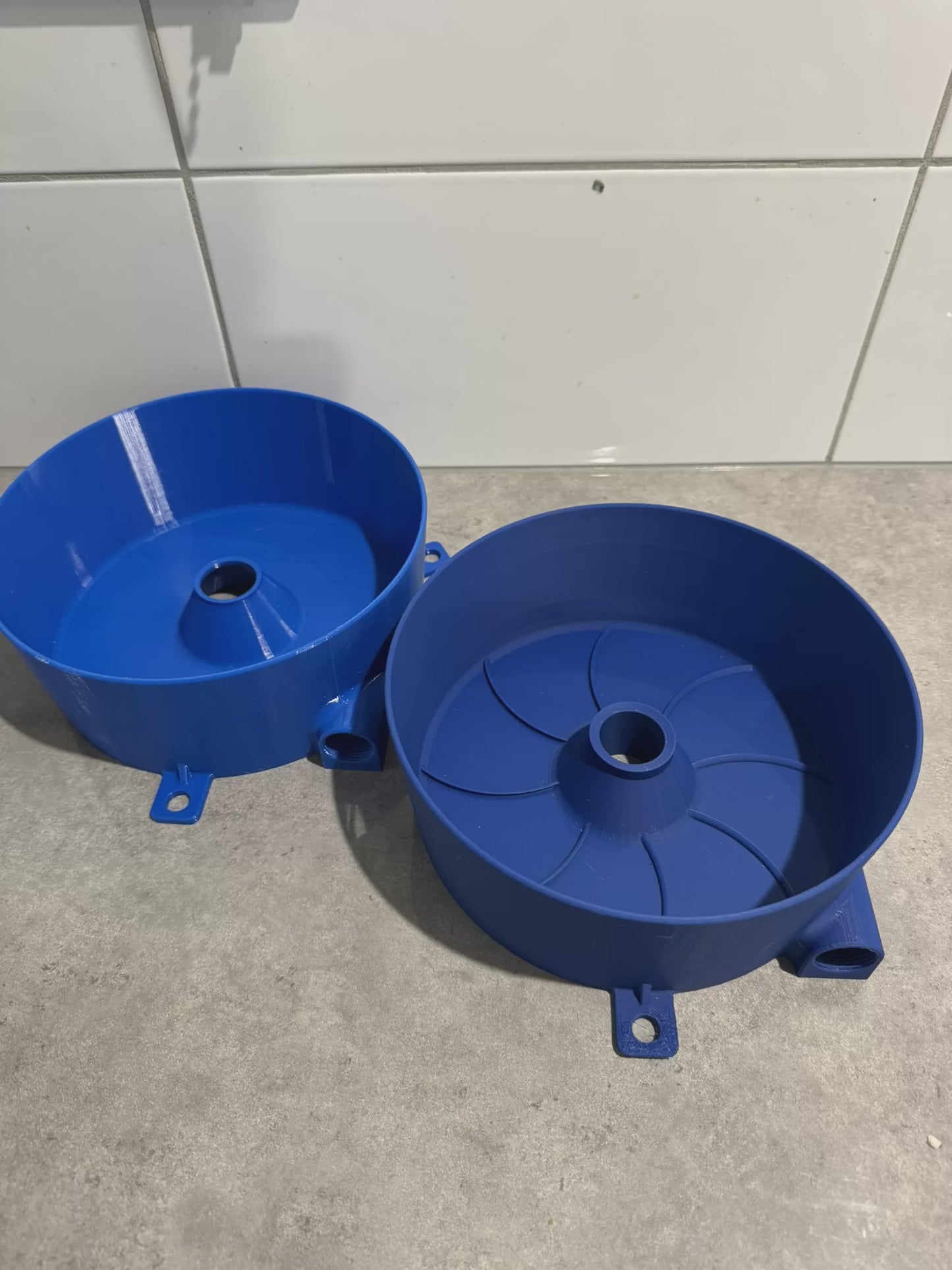 3D Printed Blue Bowls